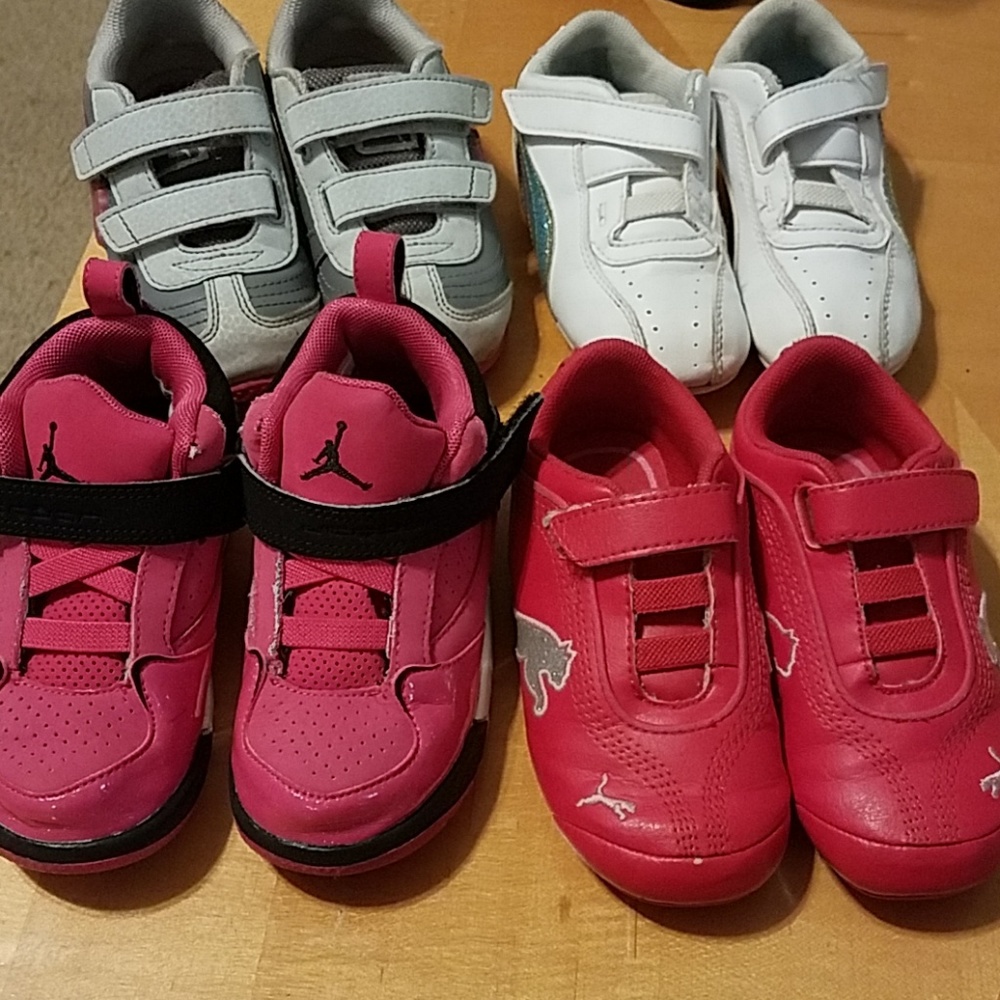 SOLD ..4 pair of girls sneakers